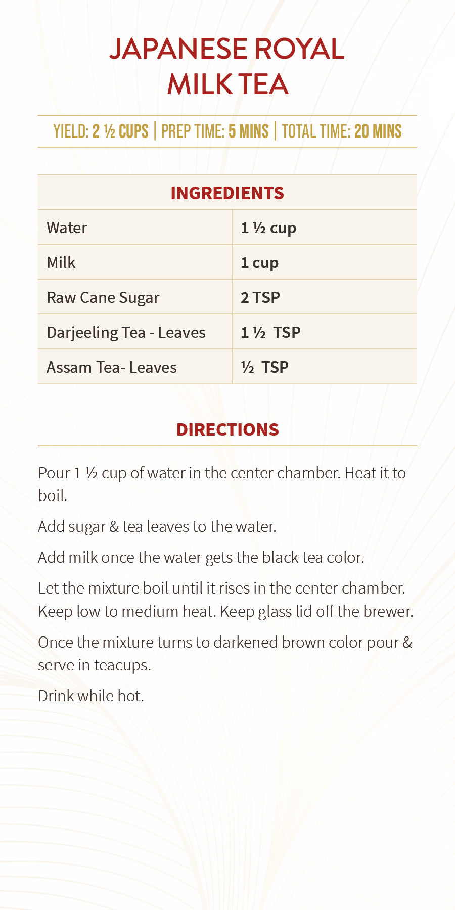 Japanese Royal Milk Tea